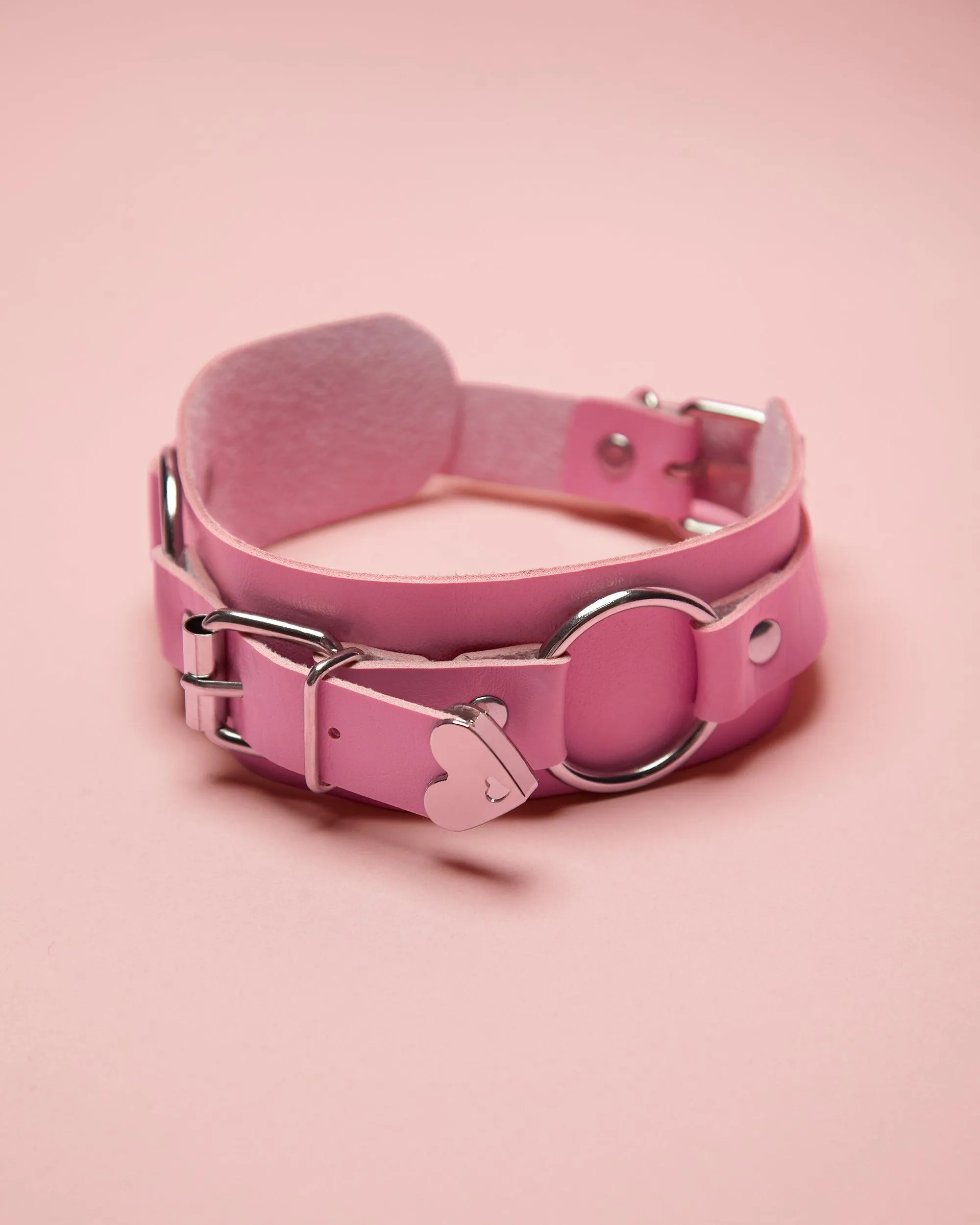 💕 Pink love heart, anime inspired choker/collar, bicep bands and jock set  💕