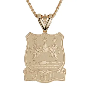 10K Gold Shield Coat of Arms Necklace