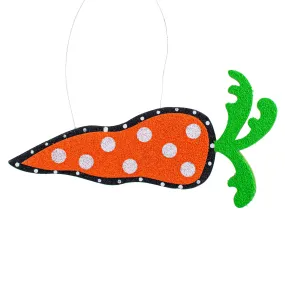 14" Textured Foam Polkadot Carrot Ornament