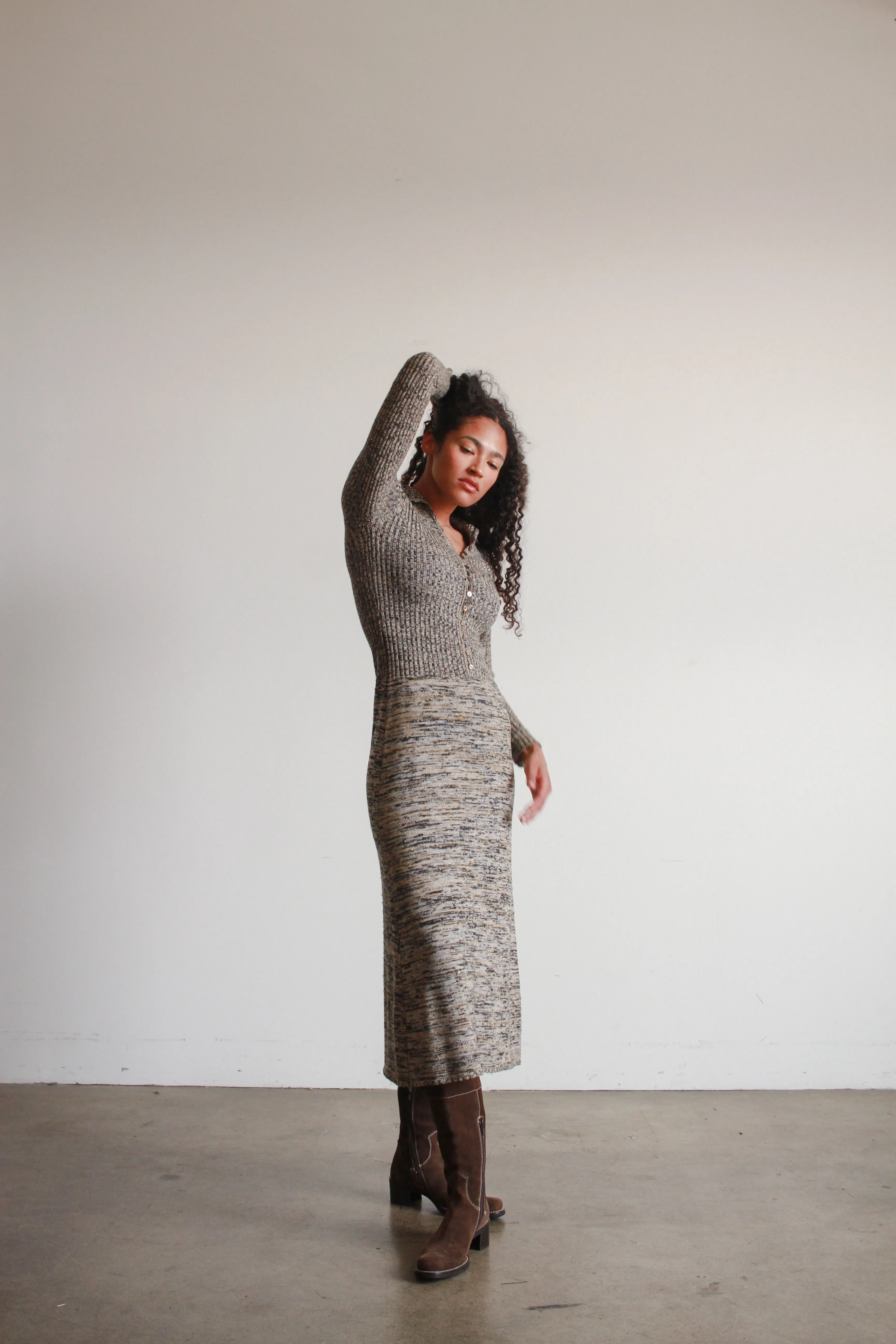 1980s Spaceknit Midi Sweater Dress