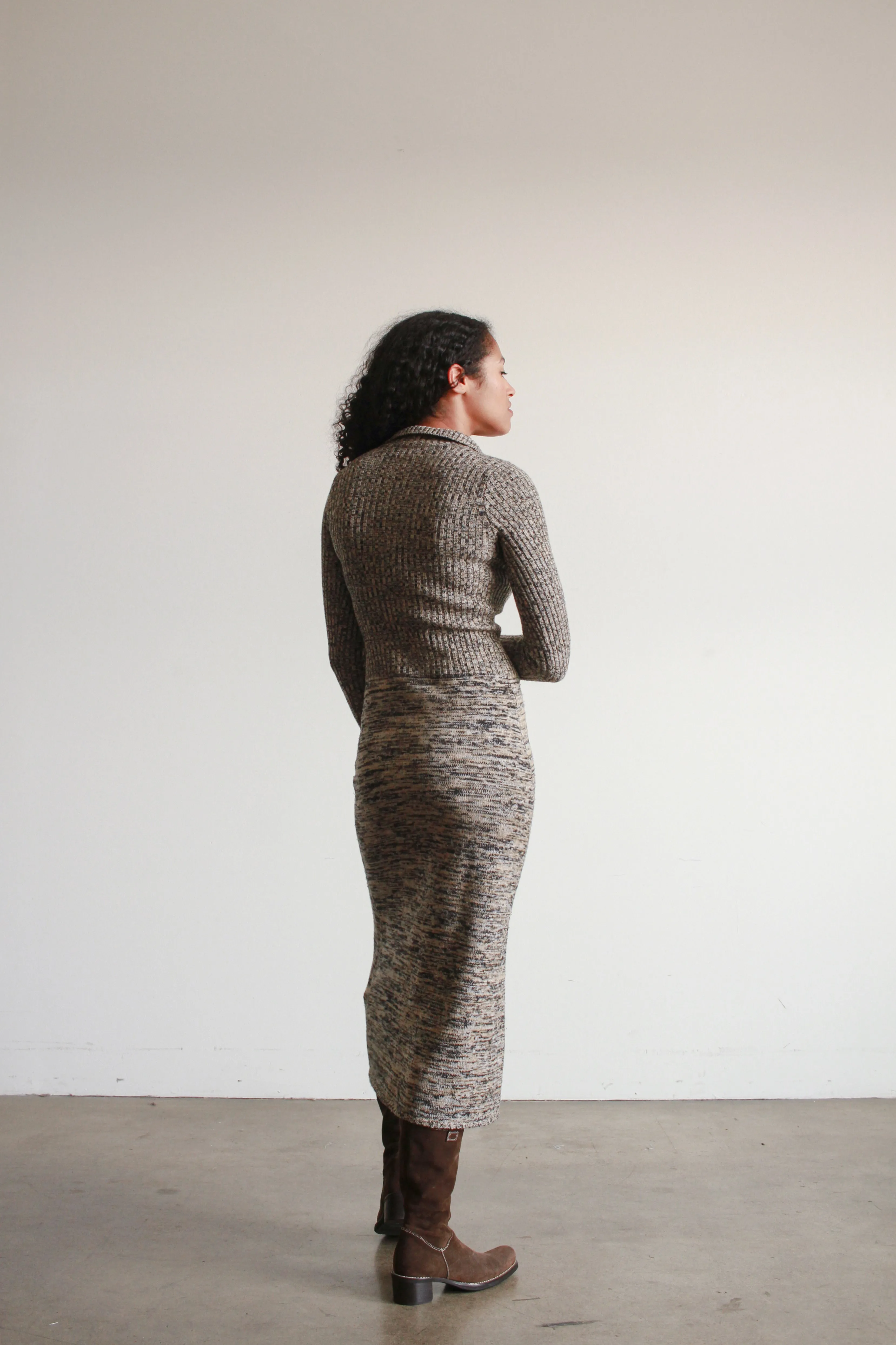 1980s Spaceknit Midi Sweater Dress