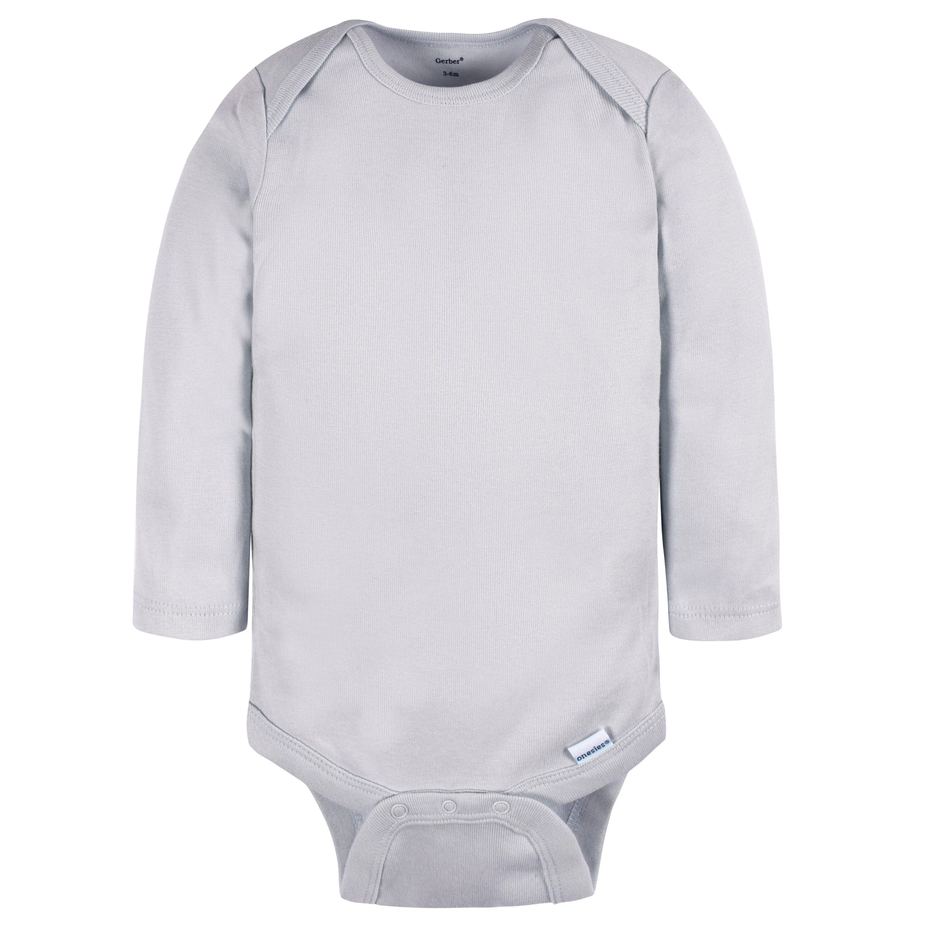 4-Pack Baby Neutral Grey Long Sleeve Onesies® Bodysuits