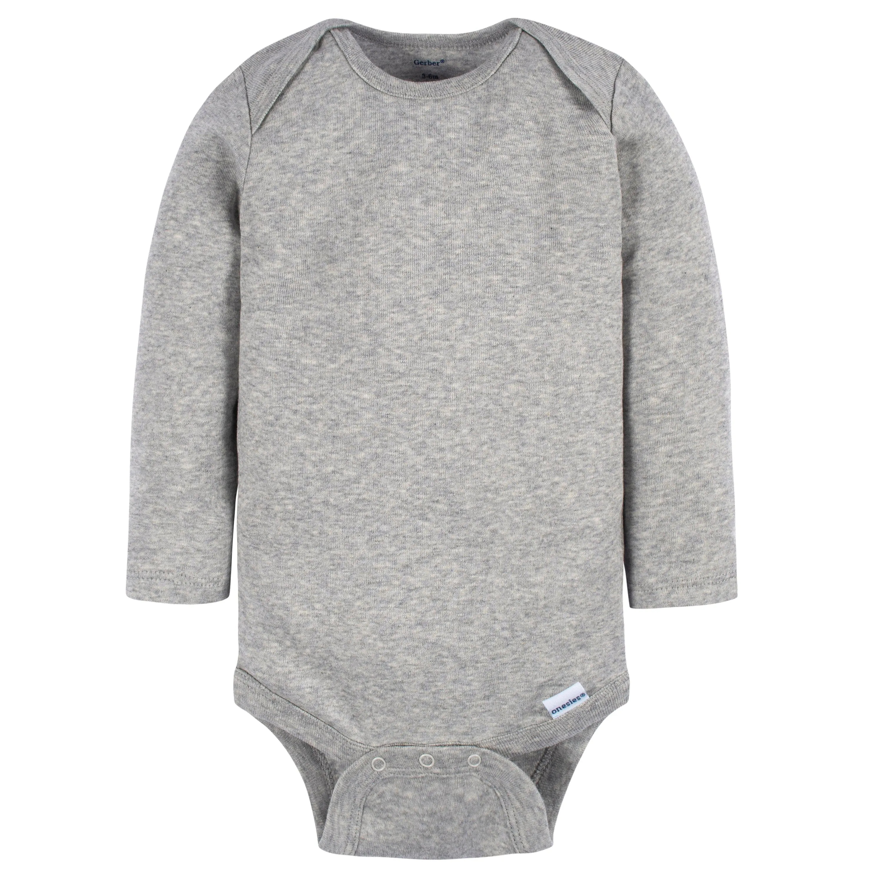 4-Pack Baby Neutral Grey Long Sleeve Onesies® Bodysuits