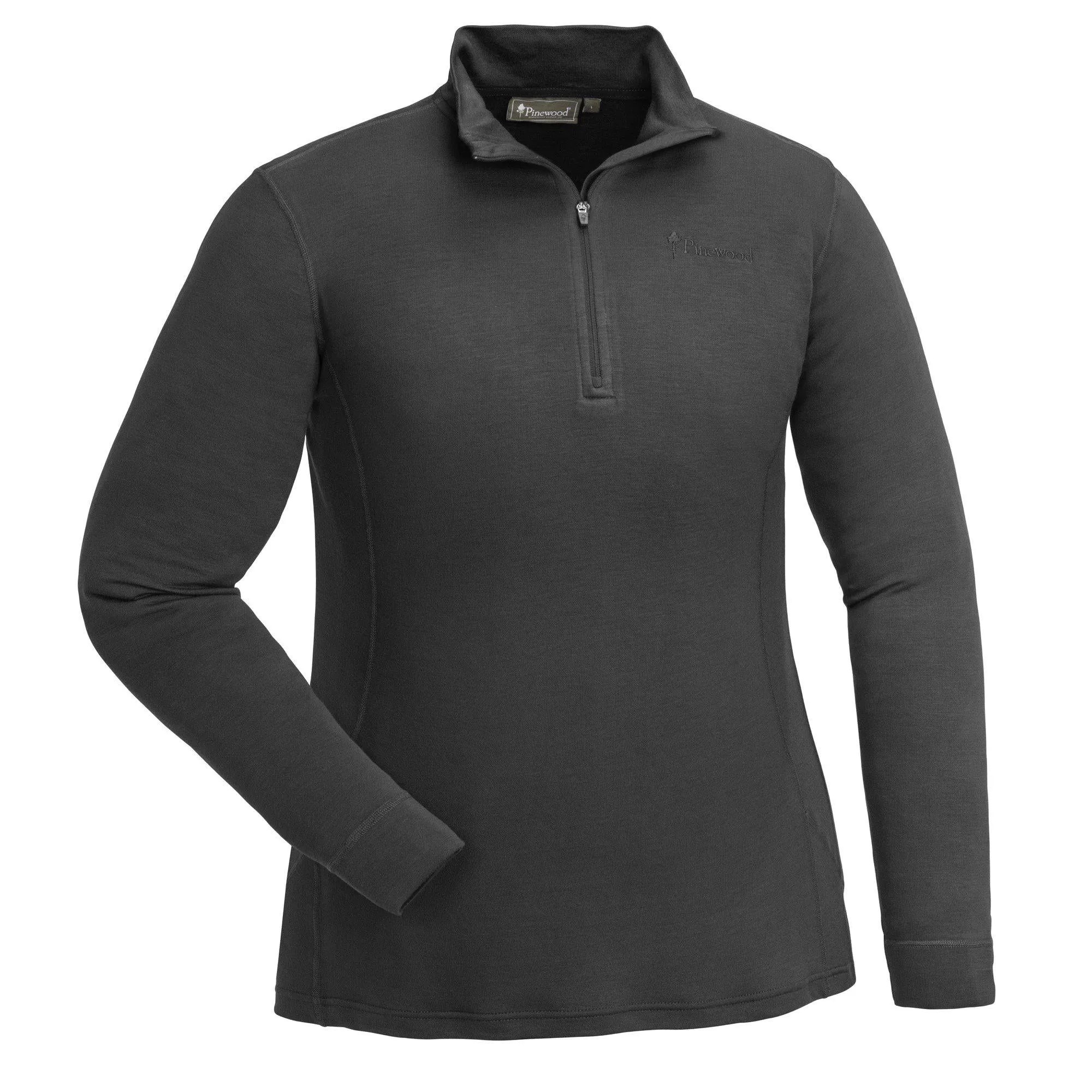 Abisko Merino Halfzip Underställströja Dam / Smoke Black