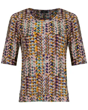 Abstract Graphic Print Top