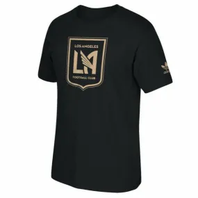 adidas Men's LAFC Crest Soccer T-Shirt (Black/Gold)