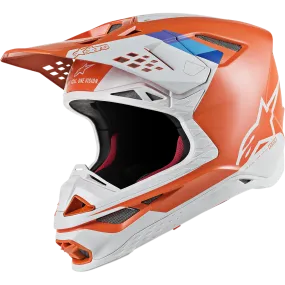 ALPINESTARS SuperTech S-M8 Contact Helmet ECE Light Orange Cool Gray