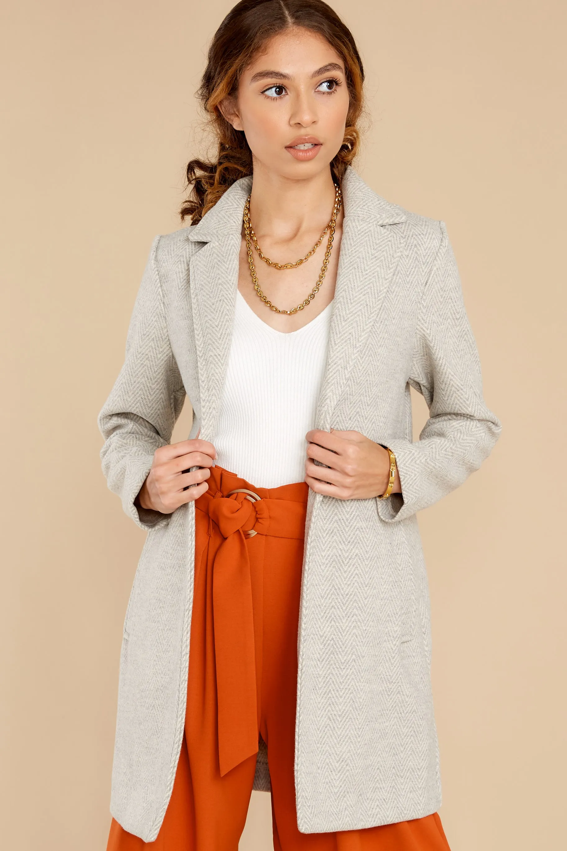 Around The World Light Grey Coat