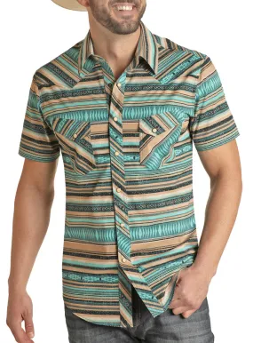 Aztec Stripe Men's Snap Up