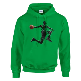 Basketball Player Mid-Air Motion - Classic Unisex Pullover Hoodie | Gildan® 18500