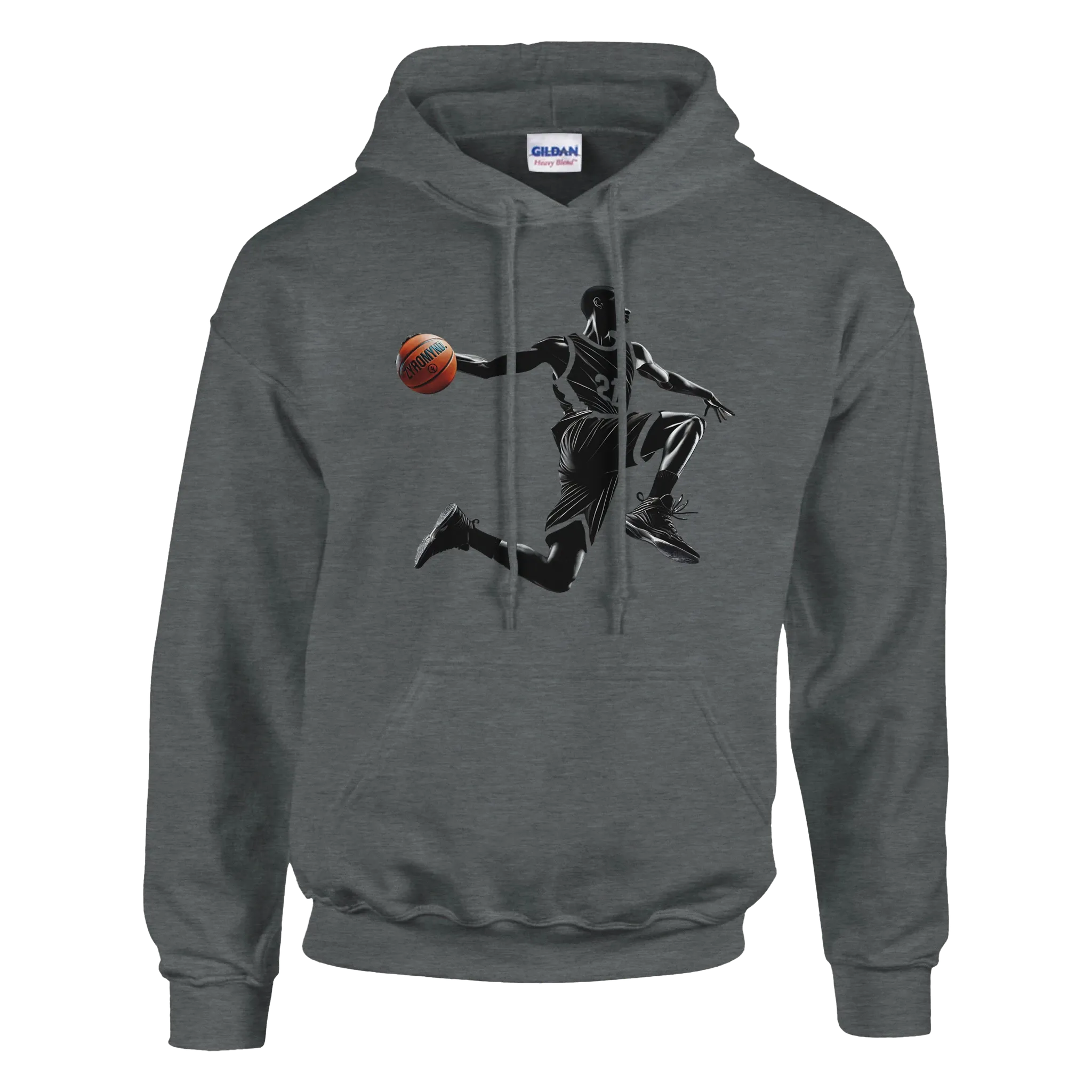 Basketball Player Mid-Air Motion - Classic Unisex Pullover Hoodie | Gildan® 18500