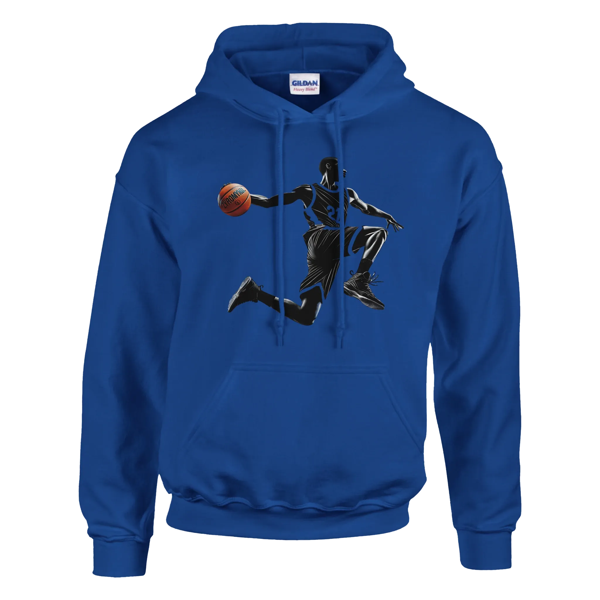 Basketball Player Mid-Air Motion - Classic Unisex Pullover Hoodie | Gildan® 18500