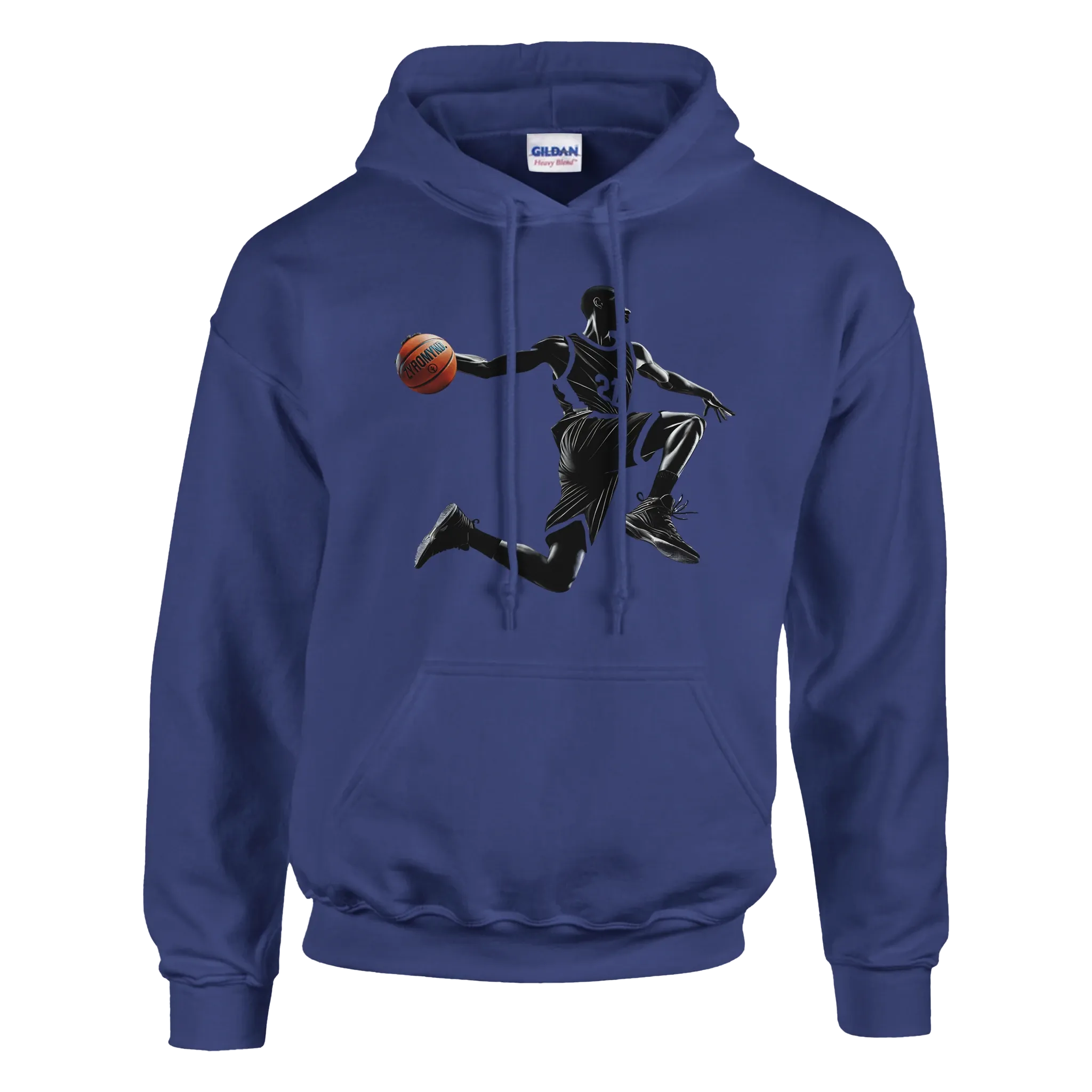 Basketball Player Mid-Air Motion - Classic Unisex Pullover Hoodie | Gildan® 18500