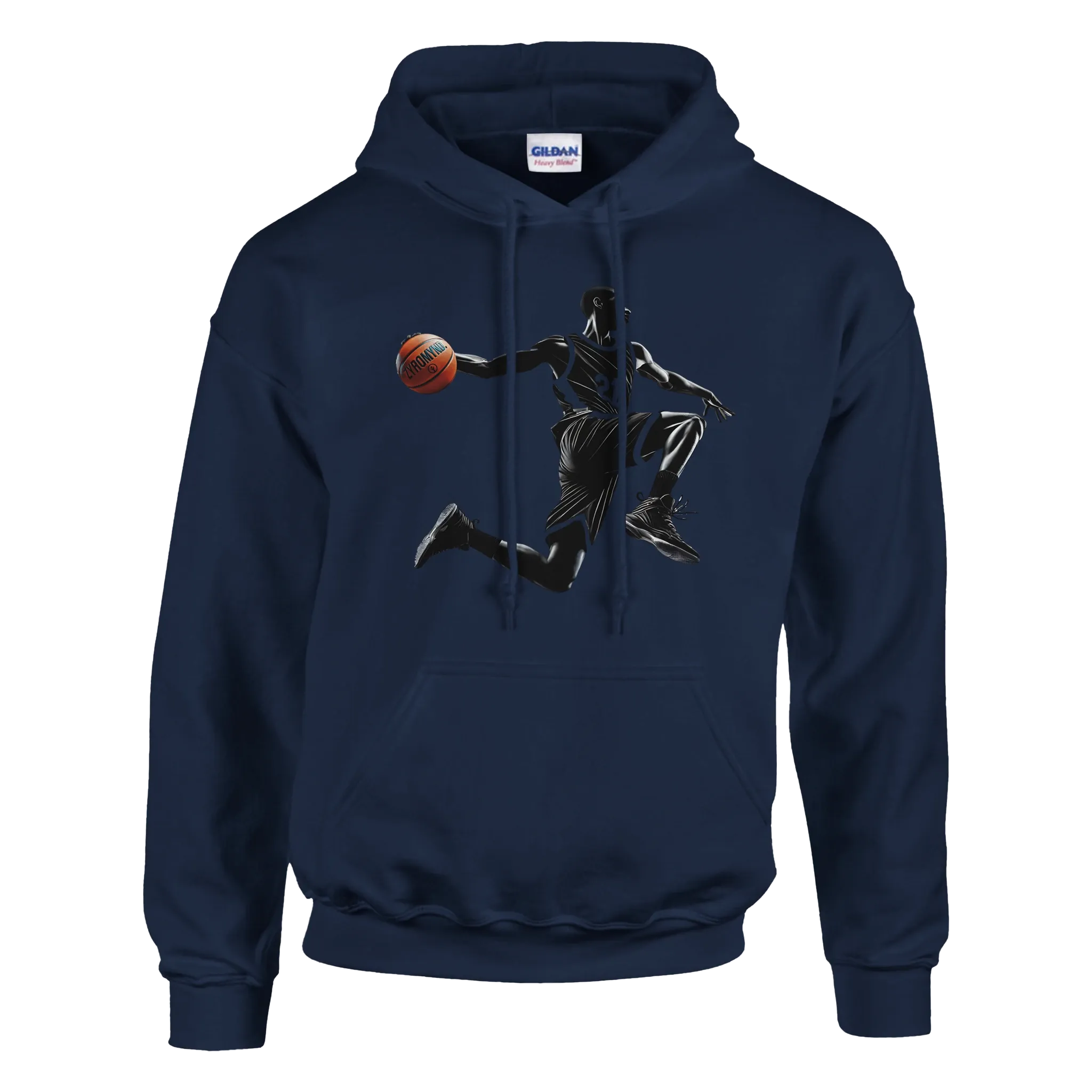 Basketball Player Mid-Air Motion - Classic Unisex Pullover Hoodie | Gildan® 18500