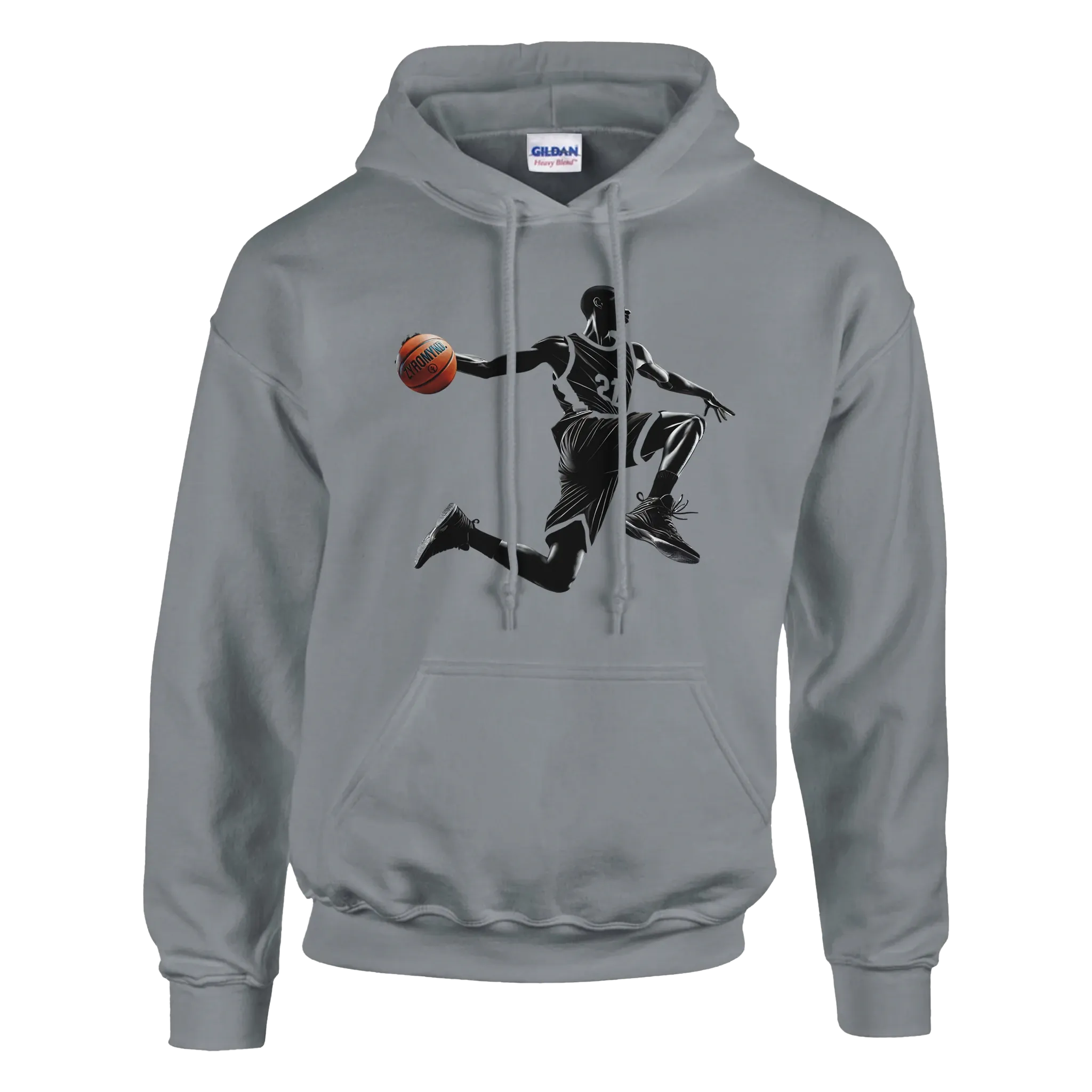 Basketball Player Mid-Air Motion - Classic Unisex Pullover Hoodie | Gildan® 18500