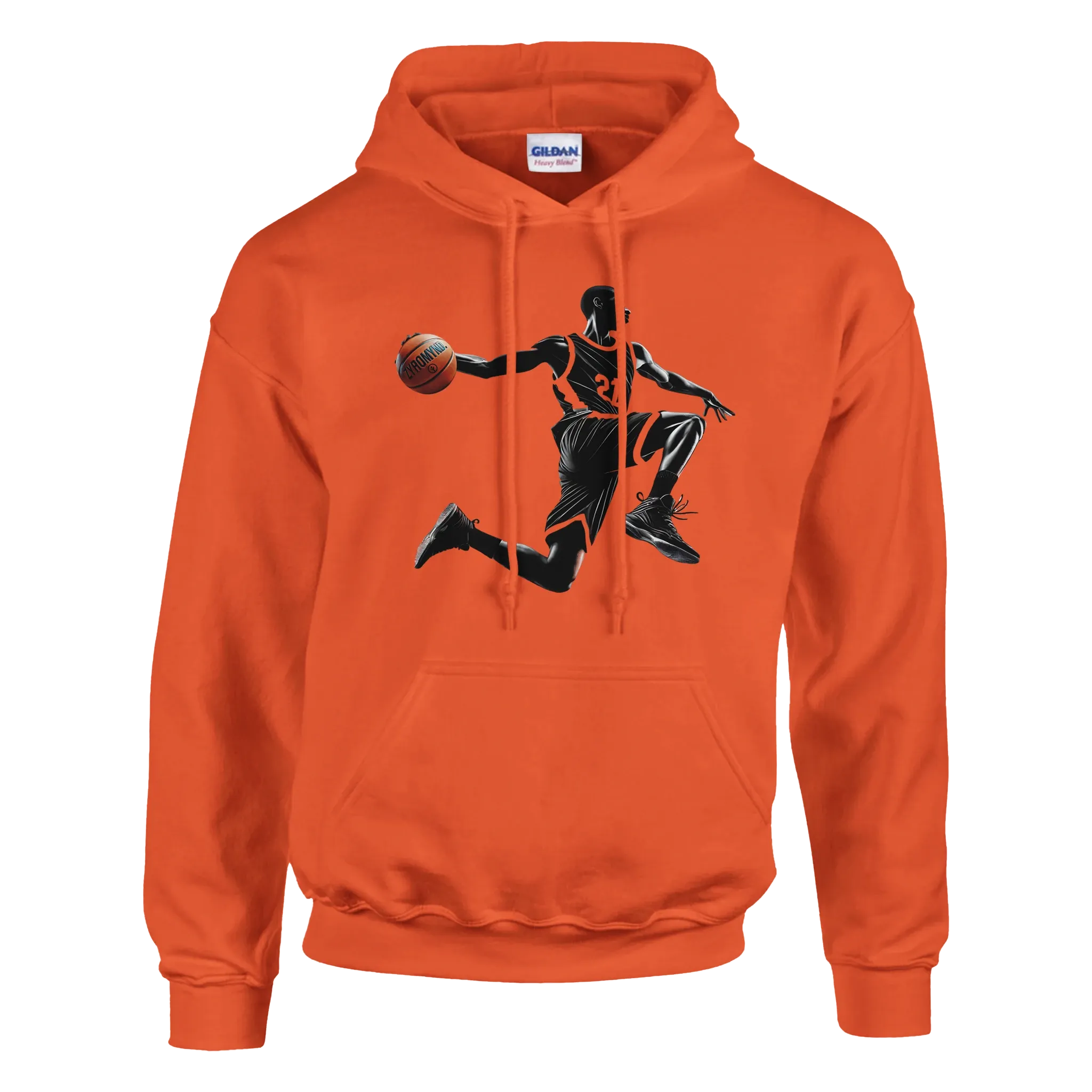 Basketball Player Mid-Air Motion - Classic Unisex Pullover Hoodie | Gildan® 18500