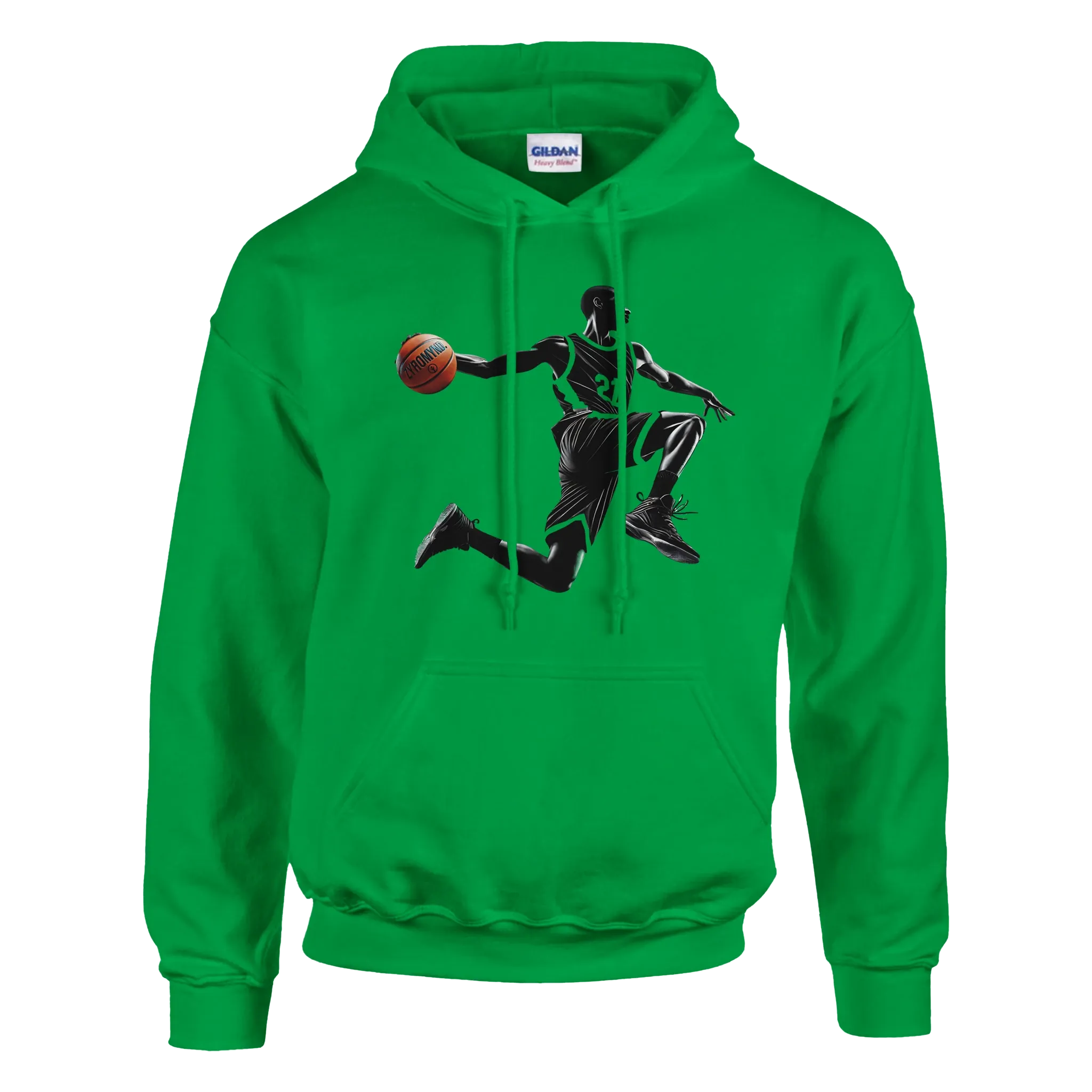 Basketball Player Mid-Air Motion - Classic Unisex Pullover Hoodie | Gildan® 18500