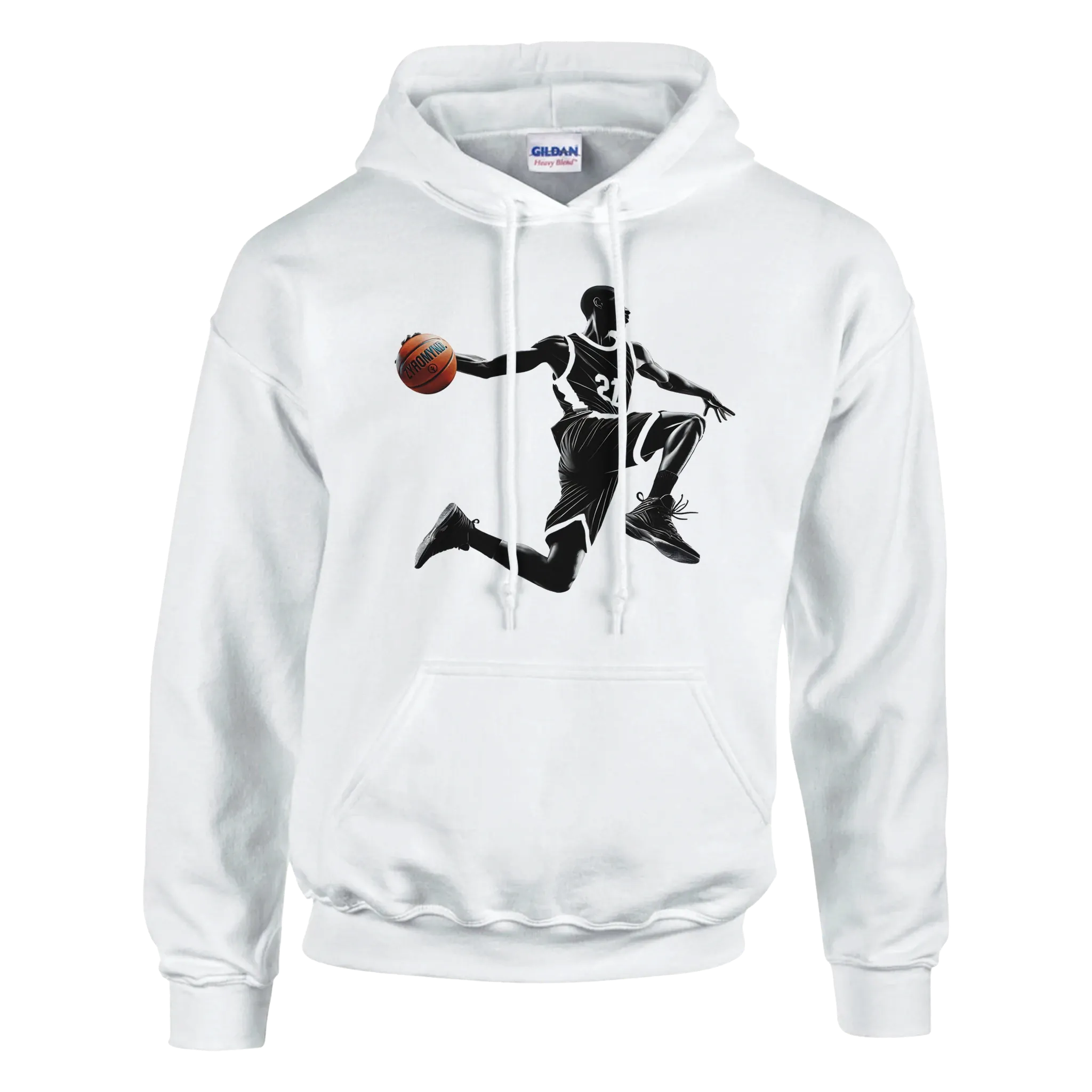 Basketball Player Mid-Air Motion - Classic Unisex Pullover Hoodie | Gildan® 18500