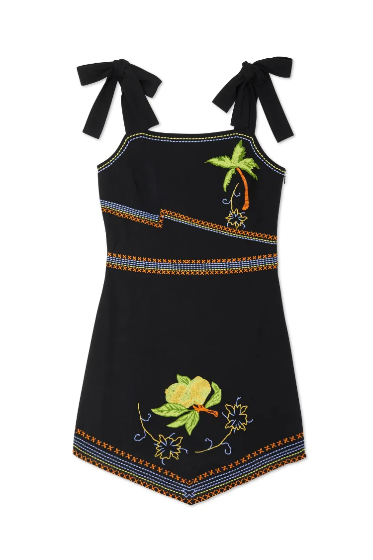 Black Corfu Mini Dress