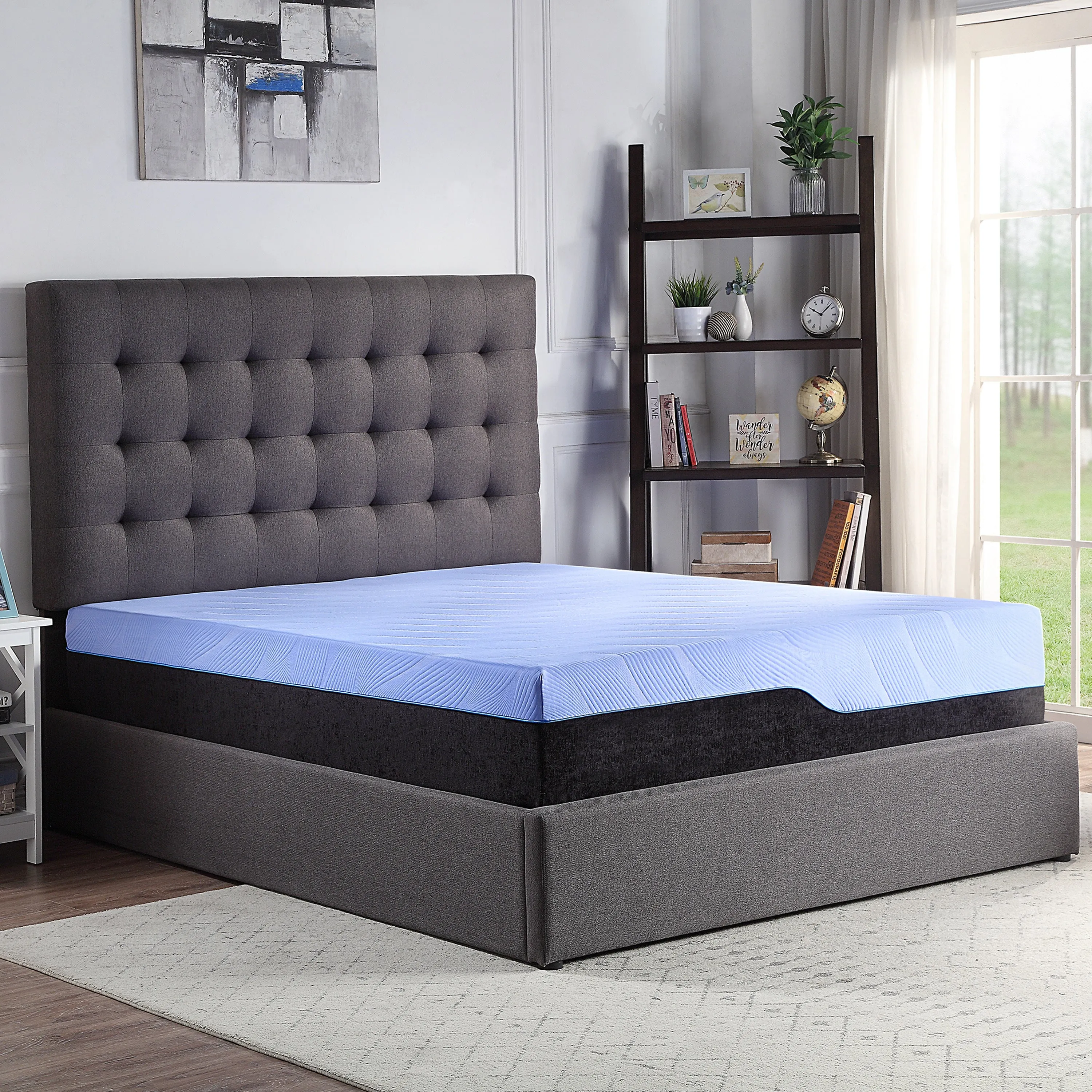 Bridgevine Home 12 inch Refresh Hybrid Cooling GelCare Memory Foam and Coil Adult Mattress, Queen Size