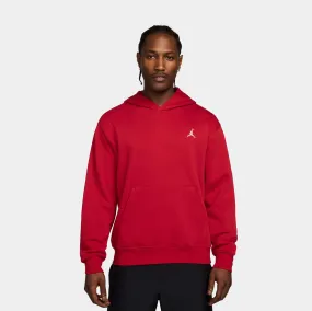 Brooklyn Fleece Pullover Mens Hoodie (Red/White)