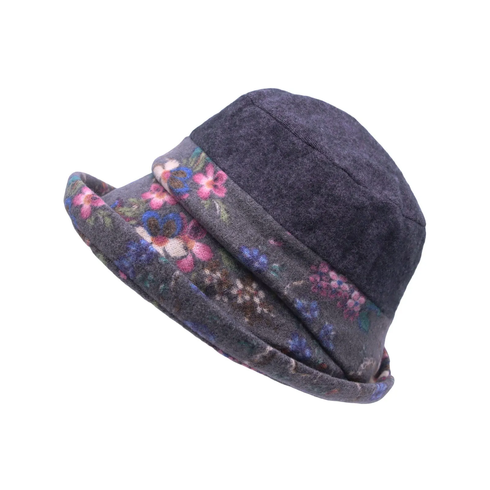 Bucket Hat Packable Floral Round Women Lady Simple Cap SLB1378