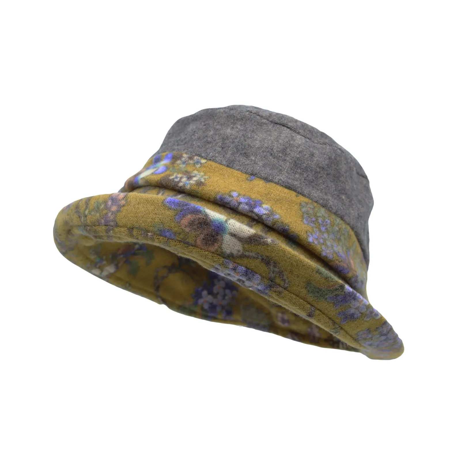 Bucket Hat Packable Floral Round Women Lady Simple Cap SLB1378