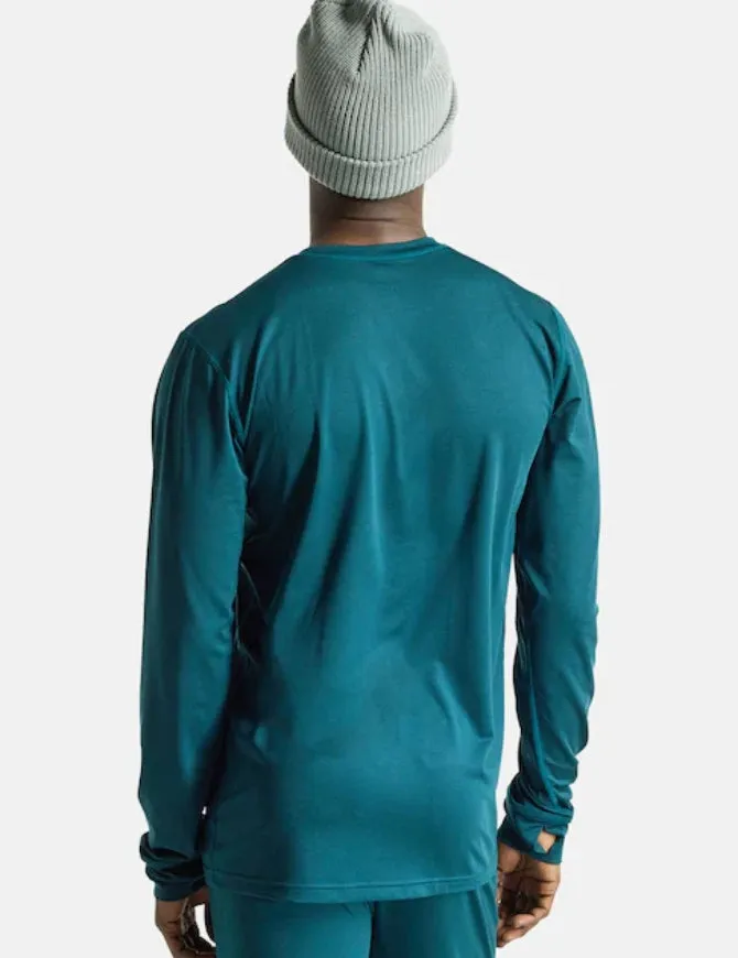 Burton Mens Lightweight X Base Layer Crew 2025 | Deep Emerald