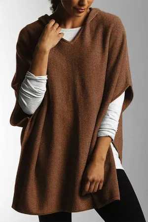 Casual Simplicity Solid Slit Hooded Collar Tops(5 Colors)