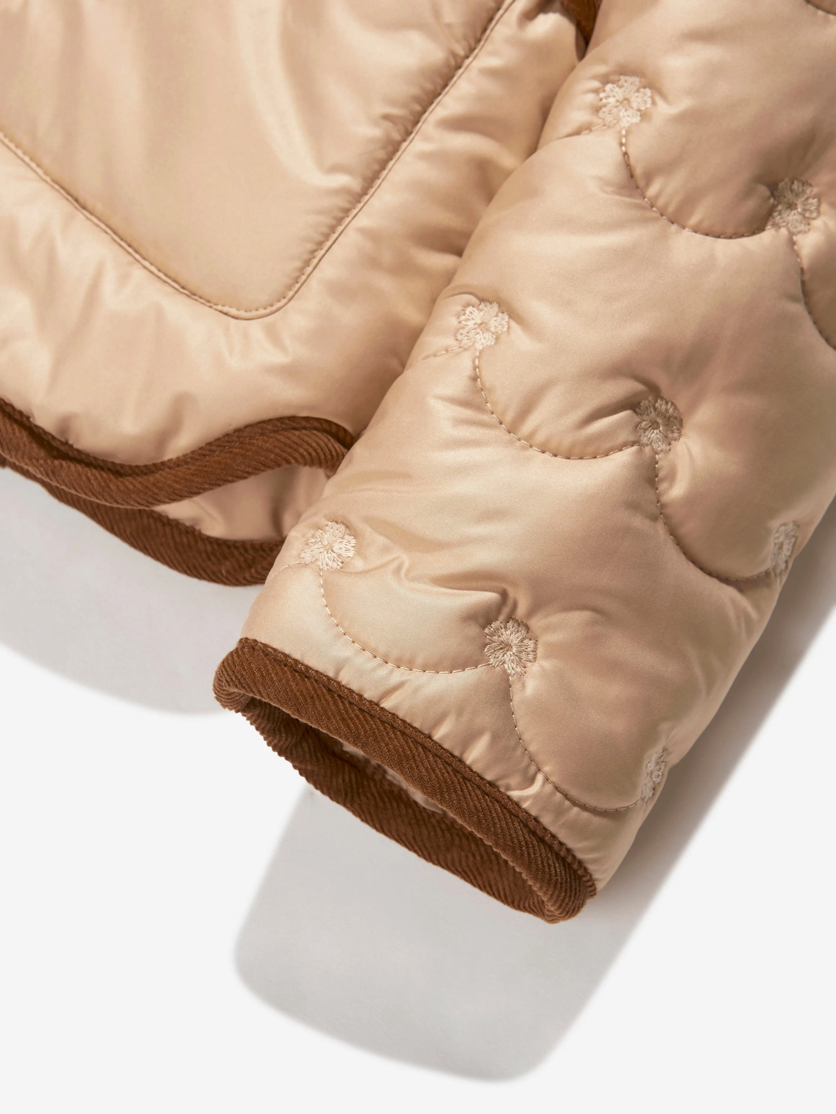 Chloé Girls Quilted Jacket in Beige