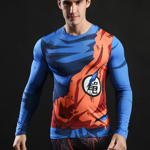 Compression T shirts Long Sleeve Fitness Top Superman Printed Tshirts Superhero Tees Crossfit Bodybuilding Tees 2017 ZOOTOP BEAR