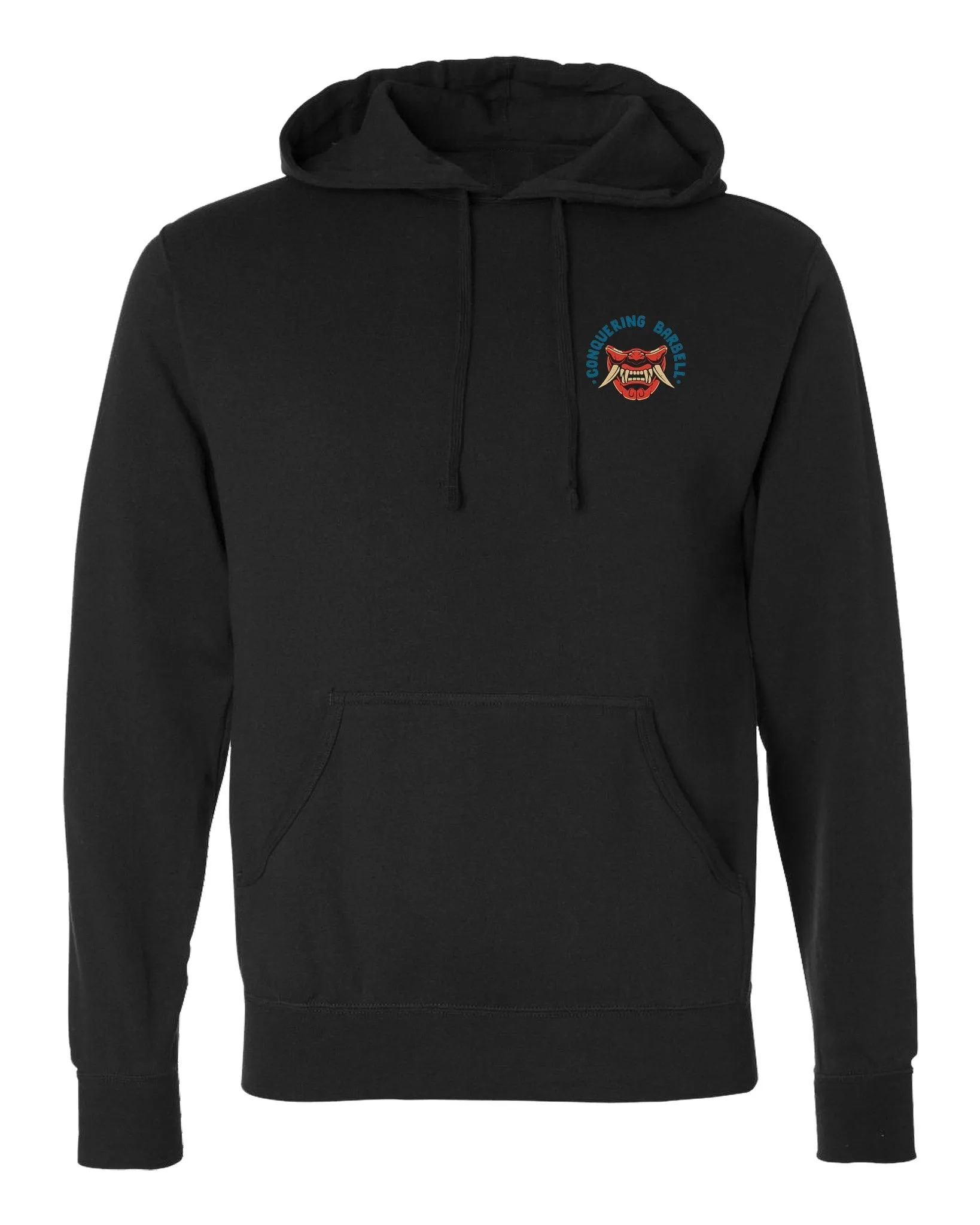 Conquer - Samurai - on Black Pullover Hoodie