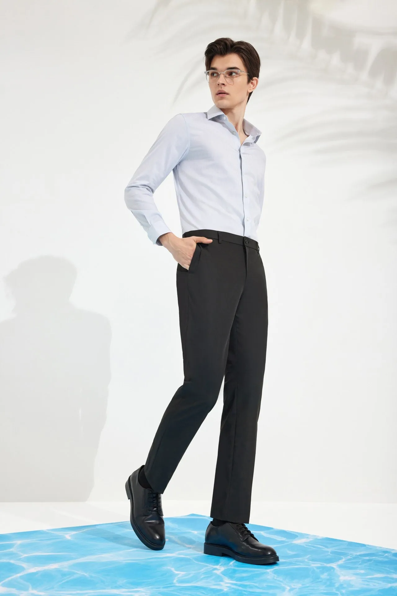 Cool Touch Quick Dry Twill Formal Pants in Smart Fit