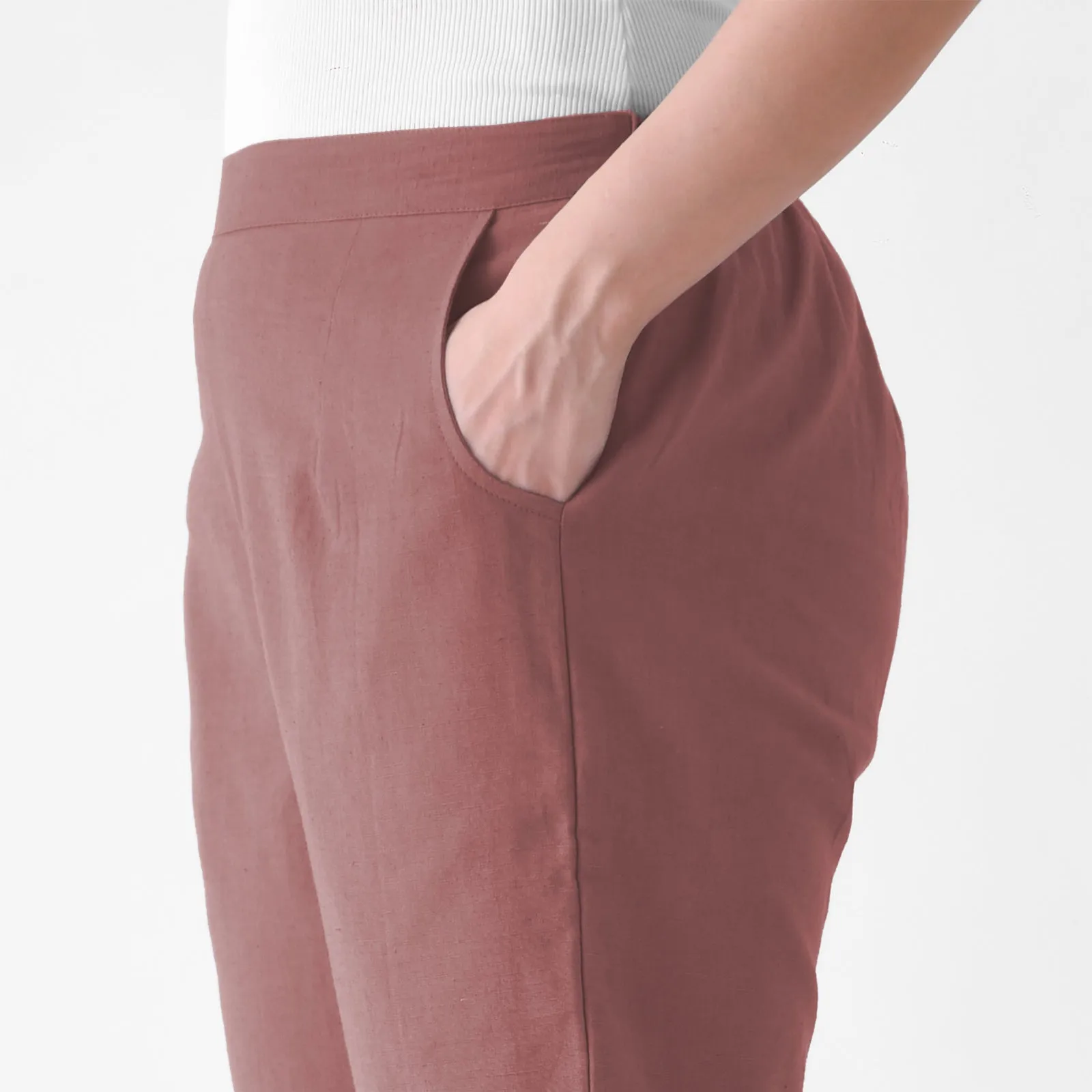 Coral Rose Cotton AMPM Pants