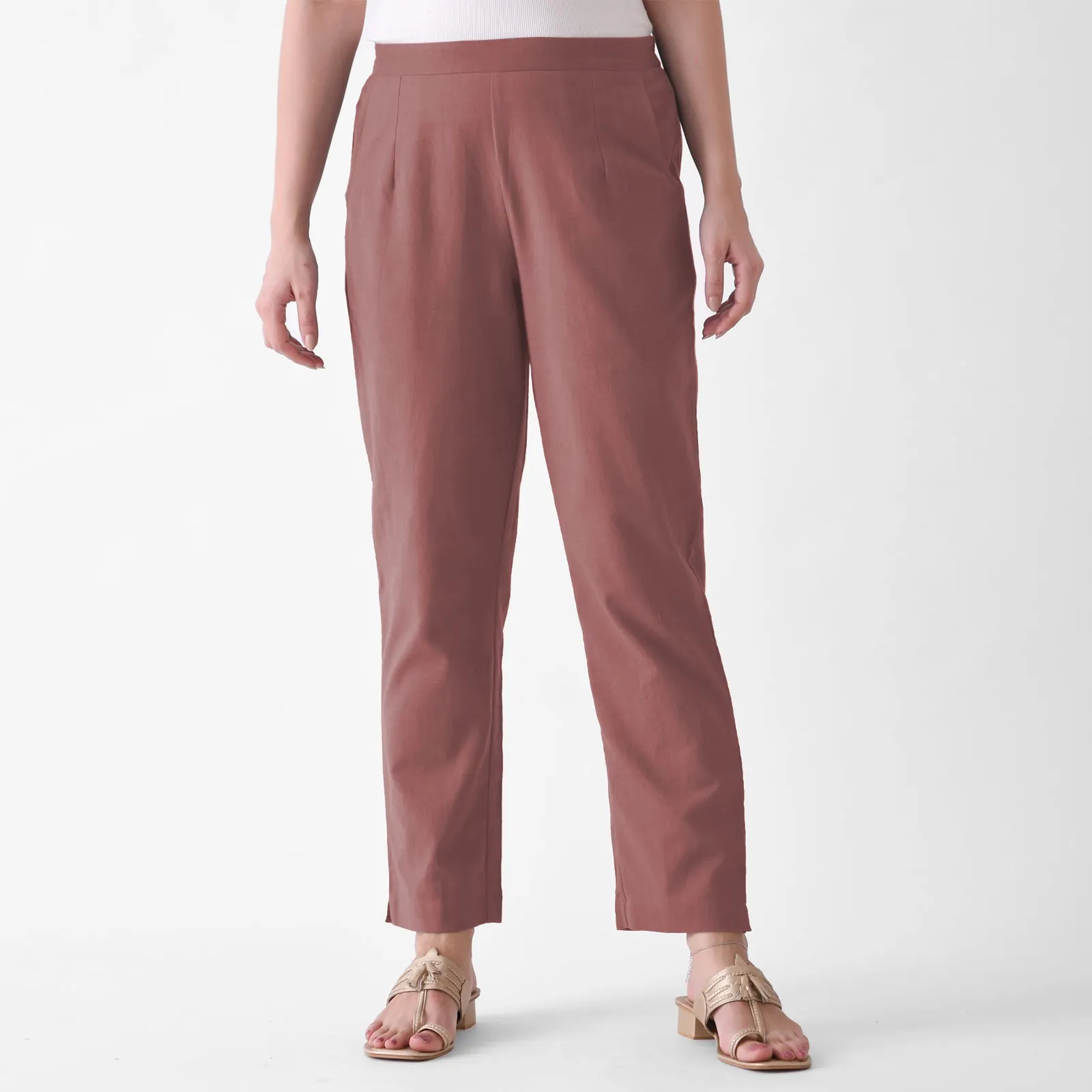 Coral Rose Cotton AMPM Pants