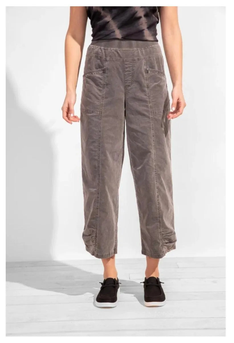 Corduroy Ruched Stretch Flood Pant by Escape