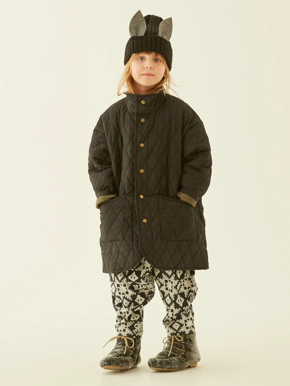 Cotton Lawn Quilt Black Coat