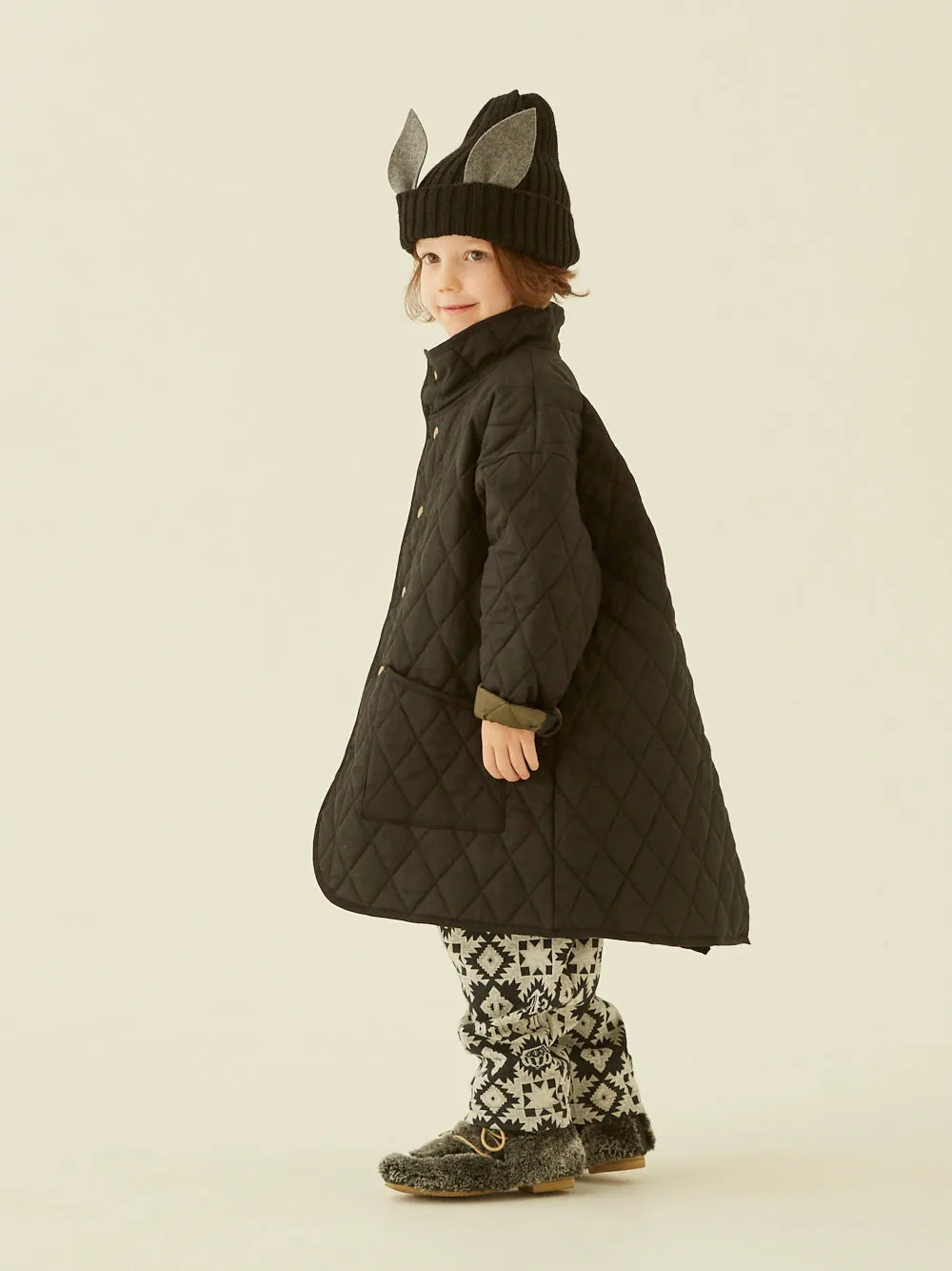 Cotton Lawn Quilt Black Coat