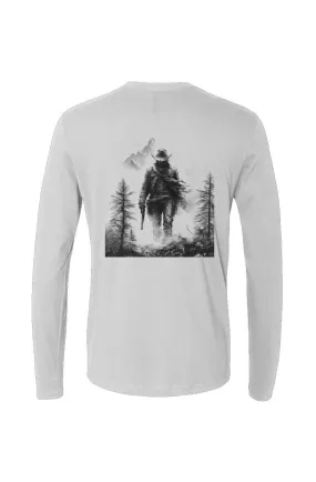 COWBOY WILD - Men's White Cotton Long-Sleeve