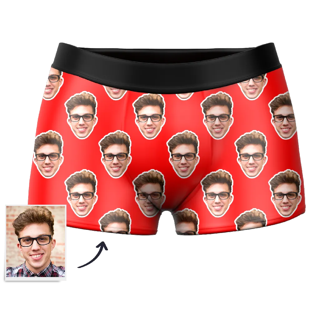 Customized Men's Face Colorful Boxer Shorts - Choose Your Style