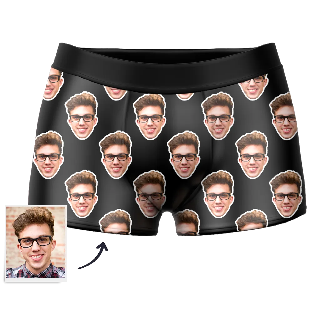 Customized Men's Face Colorful Boxer Shorts - Choose Your Style