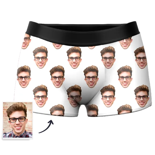 Customized Men's Face Colorful Boxer Shorts - Choose Your Style