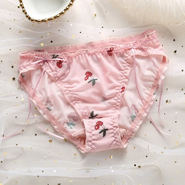 Cute Strawberry Avocado Lace Undies