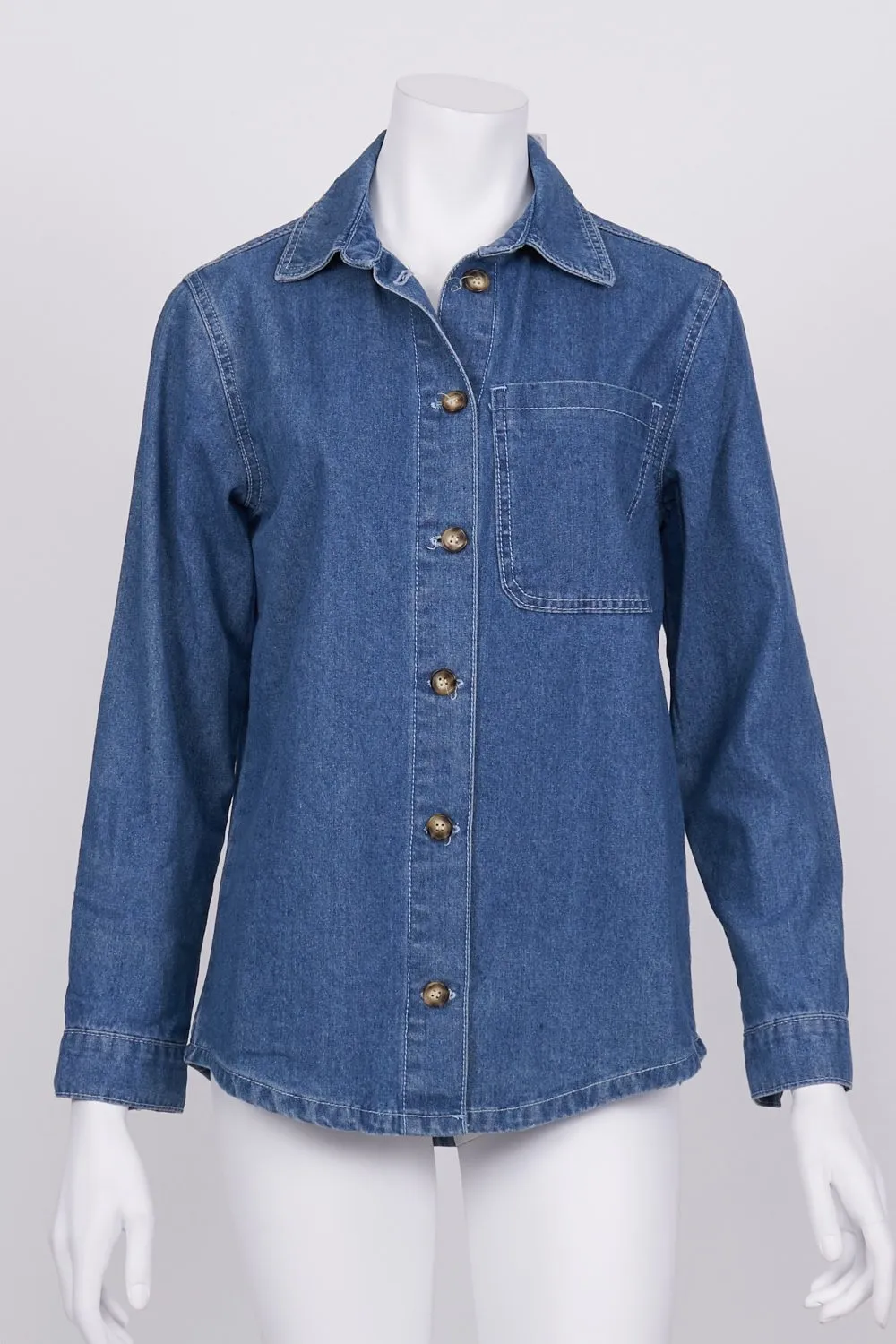 Dazie Blue Drama Free Oversized Denim Shacket 6