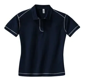 District Threads - Ladies Pima-Tek Sport Shirt with Contrast Stitching.  DT216