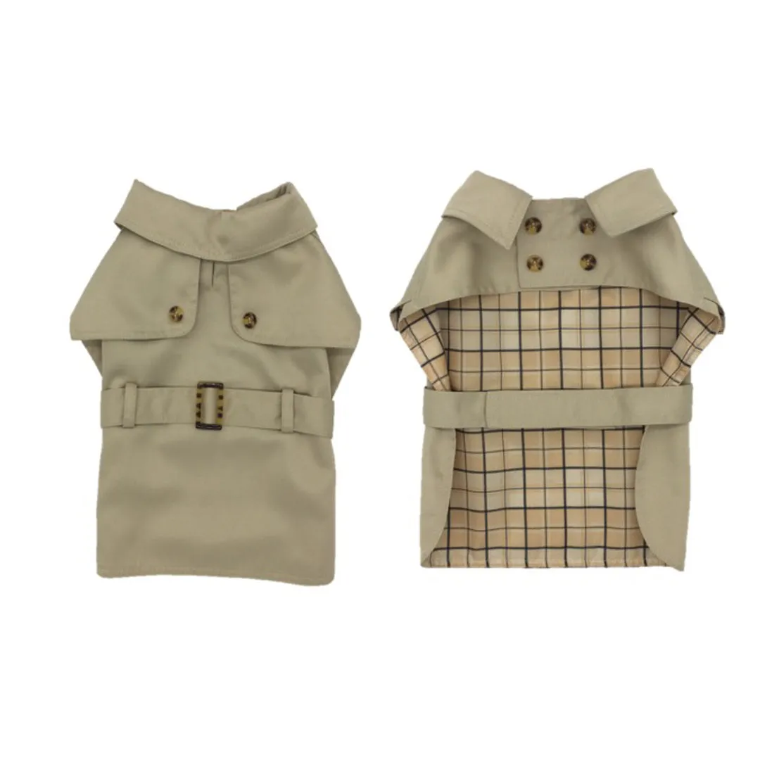 DOG JACKET TRENCH COAT BEIGE