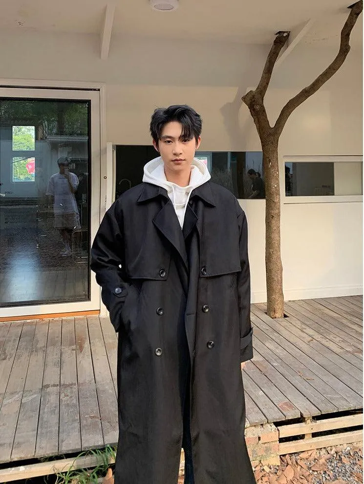 Double-breasted Long Trench Coat