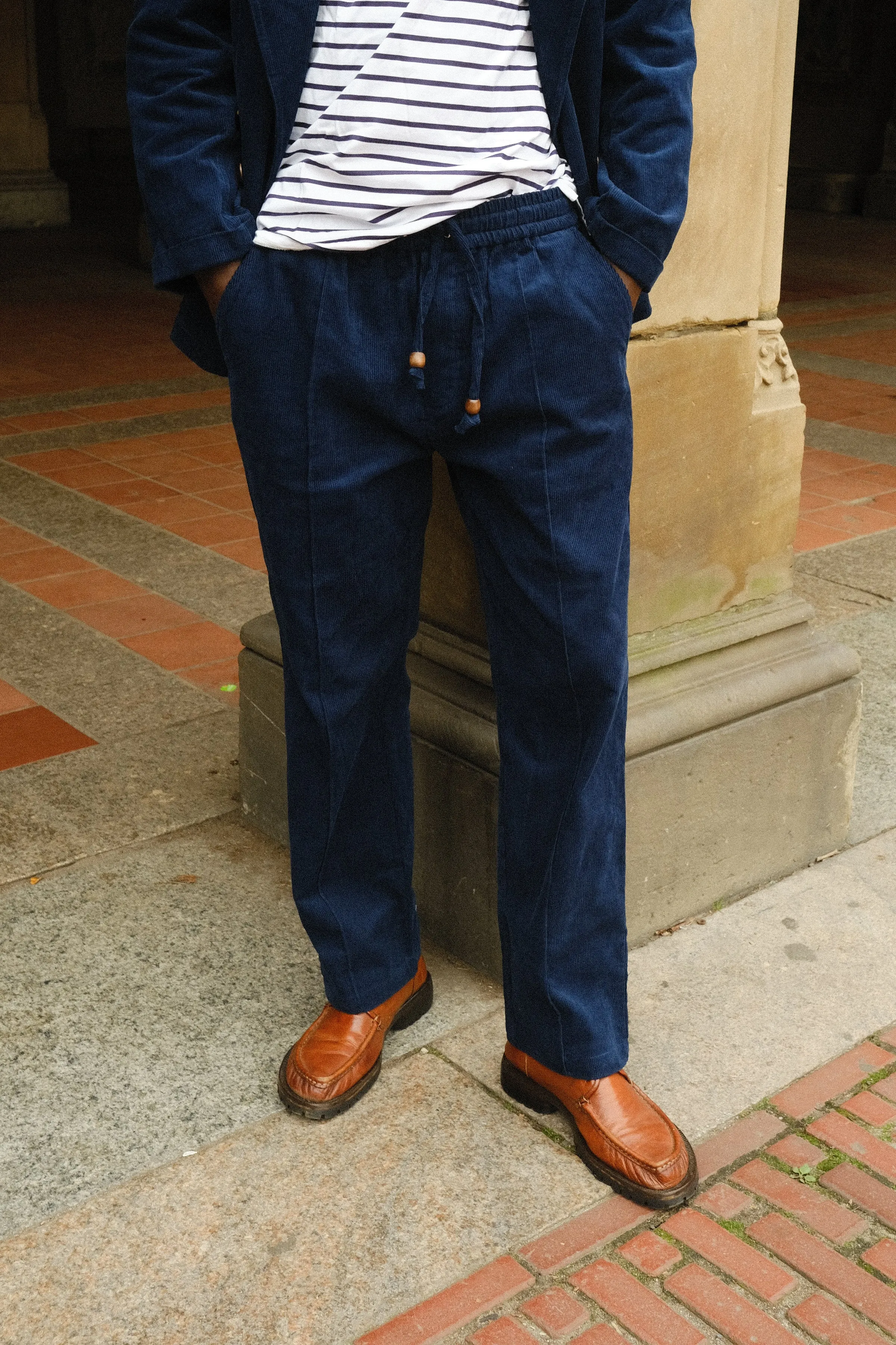 Easy-Going Pants (Navy Corduroy)