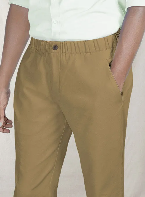 Easy Pants Tan Cotton Canvas