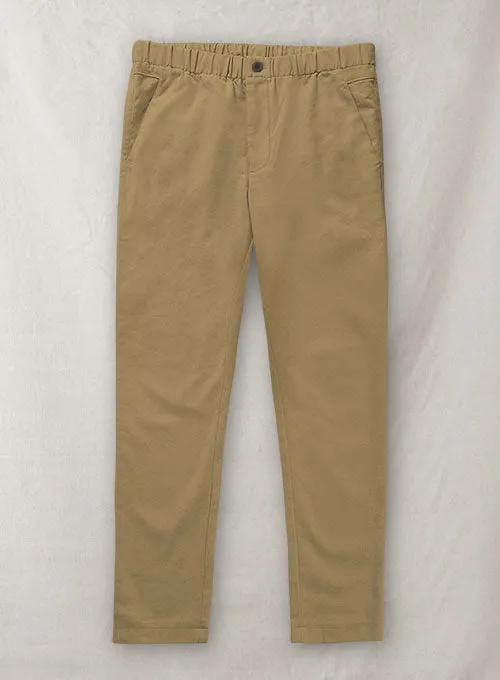 Easy Pants Tan Cotton Canvas